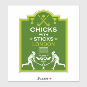Hockeysport voor vrouwen sticker