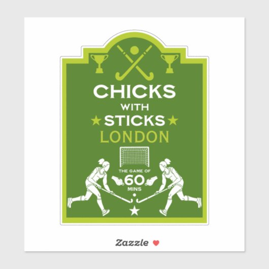 Hockeysport voor vrouwen sticker (Vel)