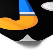 Hockeystick en bal poster (Hoek)