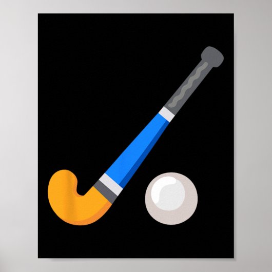 Hockeystick en bal poster (Voorkant)