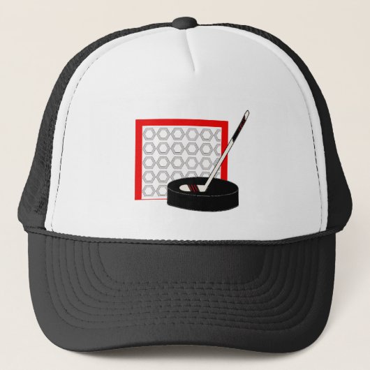 Hockeystick en -net trucker pet (Voorkant)