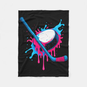 Hockeystick En Puck Ijsje Drip Jongens T-shirt Fleece Deken