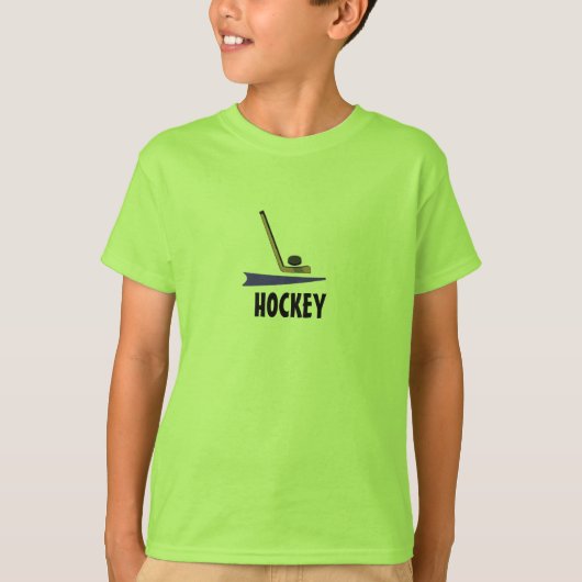 Hockeystick en Puck T-shirt (Voorkant)