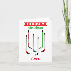 Hockeysticks Coach Kerstkaart Feestdagen Kaart