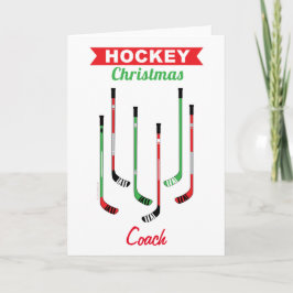 Hockeysticks Coach Kerstkaart Feestdagen Kaart