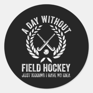 Hockeysticks - Een dag zonder hockey Ronde Sticker