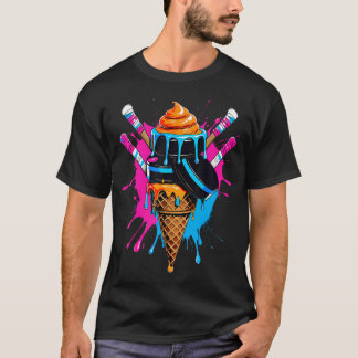 Hockeysticks IJscrème Strooisel Druppel Sport Jong T-shirt