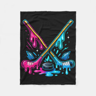 Hockeysticks IJscrimpje IJsdruppel IJshockey Drupp Fleece Deken