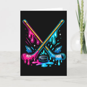Hockeysticks Ijsje Drip Ijshockey Druppelende M Kaart