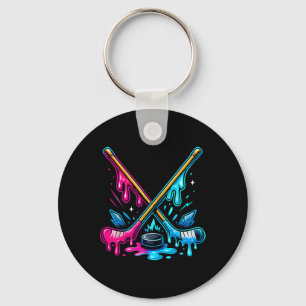 Hockeysticks Ijsje Drip IJshockey Druppelende M Sleutelhanger