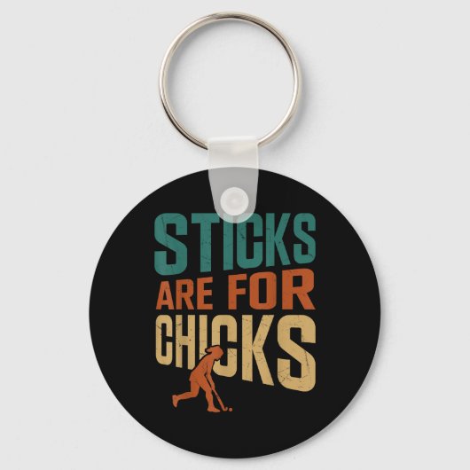 Hockeysticks Zijn Voor Meisjes Sleutelhanger (Voorkant)