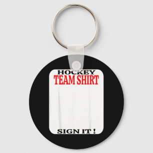 Hockeyteamshirt teken het Funny Hockeyspeler Sleutelhanger