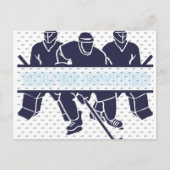 hockeyuitnodiging uitnodiging briefkaart (Voorkant)