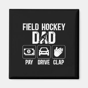 Hockeyvader Betaal Drive Klap Field Hockey Speler Magneet
