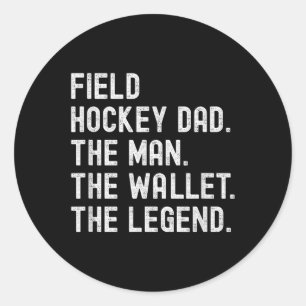 Hockeyvader De Man De Portemonnee De Legende  Ronde Sticker