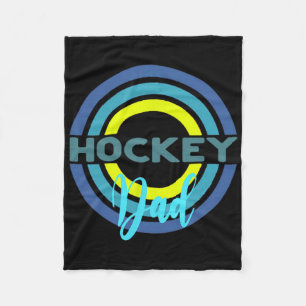 Hockeyvader met moderne hockeykringen fleece deken