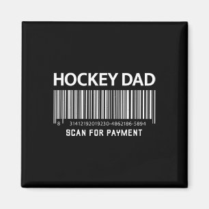 Hockeyvader scan voor betaling Grappig nieuwigheid Magneet