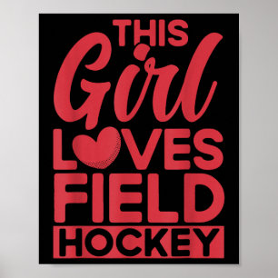 Hockeyveld Deze Meisje Houdt Van Hockey _1 Poster