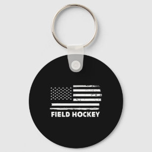 Hockeyveld Leven Usa Vlag Patriotisch Sportontwerp Sleutelhanger