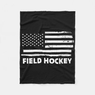Hockeyveld Leven Usa Vlag Patriottisch Sportontwer Fleece Deken