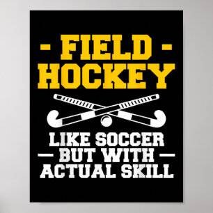Hockeyveld net als voetbal maar dan met echte vaar poster
