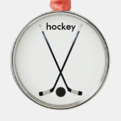 hockeyversiering metalen ornament (Voorkant)