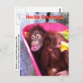 Hockie Orangutan - een meisje met speciale behoeft Briefkaart (Voorkant / Achterkant)