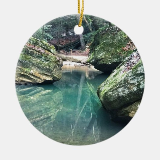 Hocking Hills Boulders Keramisch Ornament (Voorkant)