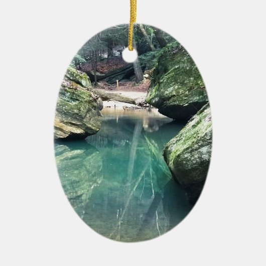 Hocking Hills Boulders Keramisch Ornament (Voorkant)