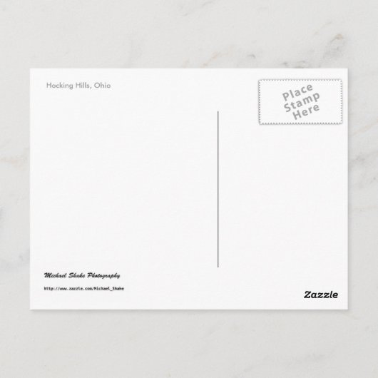 Hocking Hills Briefkaart (Achterkant)