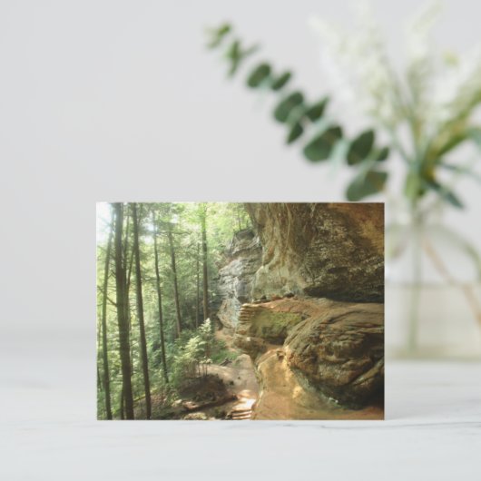 Hocking Hill's Cliff Briefkaart (Staand voorkant)