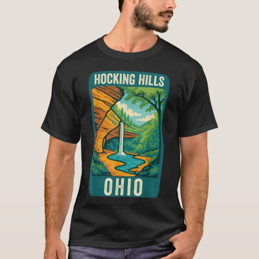 Hocking Hills Ohio Hocking Hills Asgrot Hocking T-shirt (Voorkant)