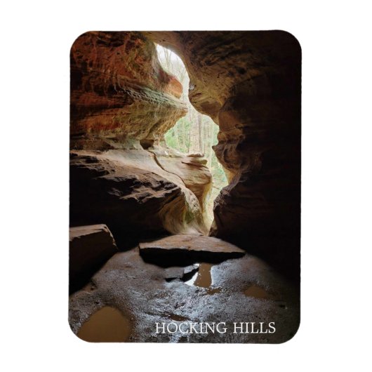 Hocking Hills Ohio iconische grot Magneet (Verticaal)