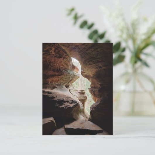 Hocking Hills Ohio Rockhouse Cave Briefkaart (Staand voorkant)