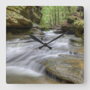 Hocking Hills Ohio Waterval Vierkante Klok