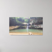 Hocking Hills Old Man Cave Upper Herfst Afbeelding Canvas Afdruk (Voorkant)