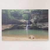 Hocking Hills op het oude Man Cave Trail Upper Her Legpuzzel (Horizontaal)