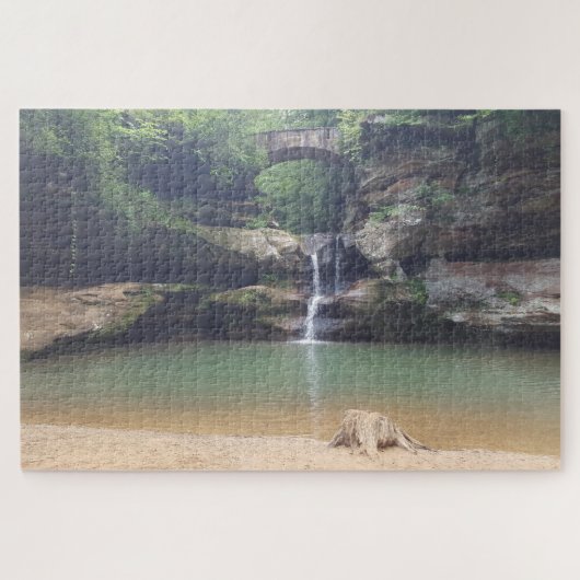 Hocking Hills op het oude Man Cave Trail Upper Her Legpuzzel (Horizontaal)