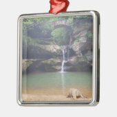 Hocking Hills op het oude Man Cave Trail Upper Her Metalen Ornament (Links)