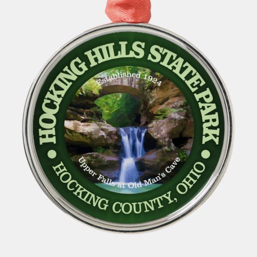 Hocking Hills State Park Metalen Ornament (Voorkant)