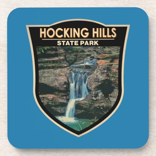 Hocking Hills State Park Ohio Art Bier Onderzetter (Voorkant)