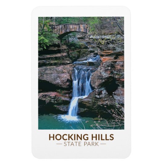 Hocking Hills State Park Ohio Art Magneet (Verticaal)