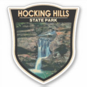 Hocking Hills State Park Ohio Art Sticker (Voorkant)
