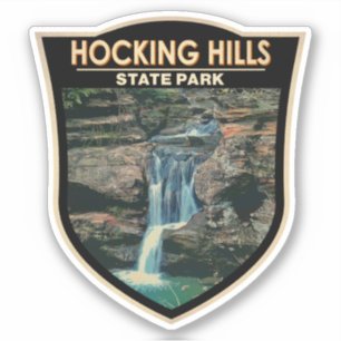 Hocking Hills State Park Ohio Art Sticker