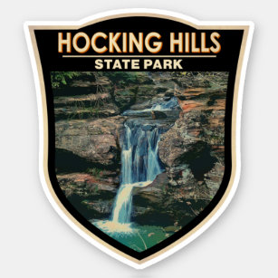 Hocking Hills State Park Ohio Art Sticker