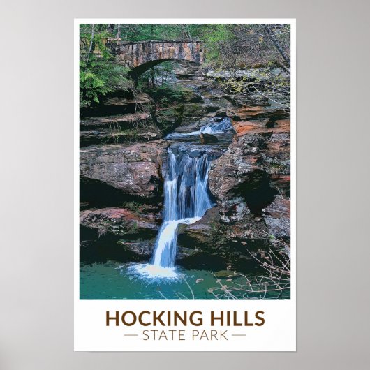 Hocking Hills State Park Ohio Kunst Poster (Voorkant)