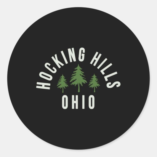 Hocking Hills State Park Ohio Souvenir Hiking  Ronde Sticker (Voorkant)