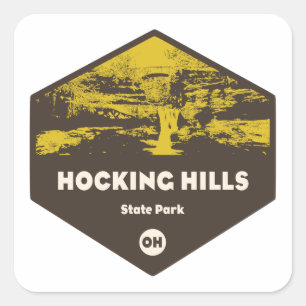 Hocking Hills State Park, Ohio Vierkante Sticker