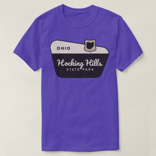 Hocking Hills State Park Ohio Welkomstbord T-shirt (Design voorkant)