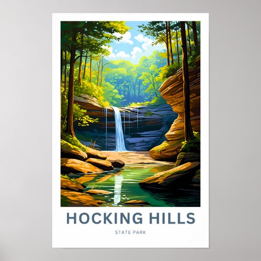 Hocking Hills State Park Reisprint Poster (Voorkant)